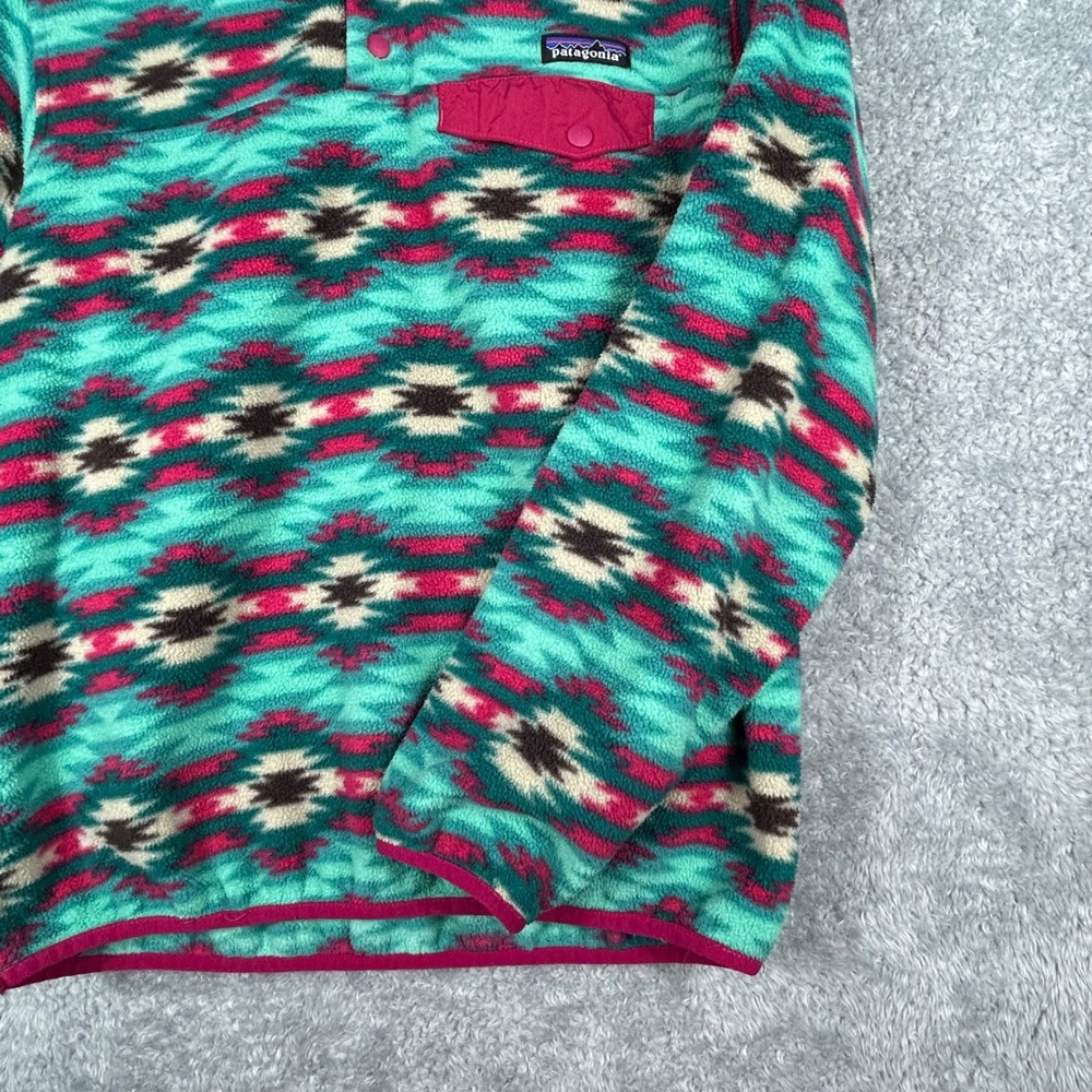 Patagonia Synchilla Fleece Pullover Women's Medium Southwestern Aztec Print Hike - Picture 4 of 8